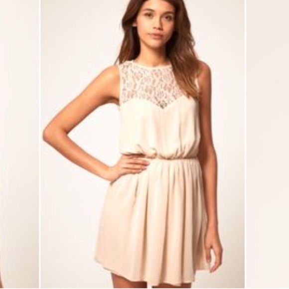 asos cream dress